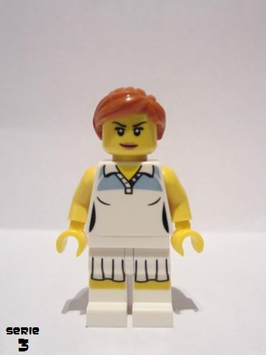 lego 2011 mini figurine col046 Tennis Player . .
