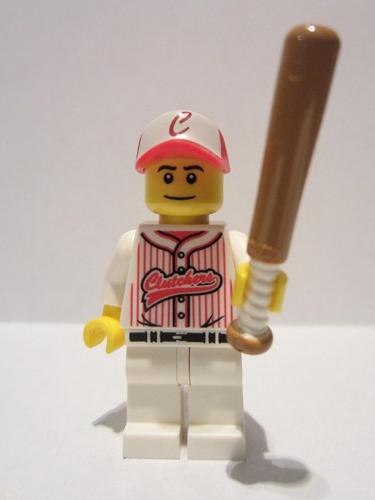 lego 2011 mini figurine col047 Baseball Player . .