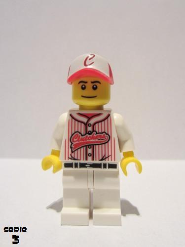 lego 2011 mini figurine col047 Baseball Player  