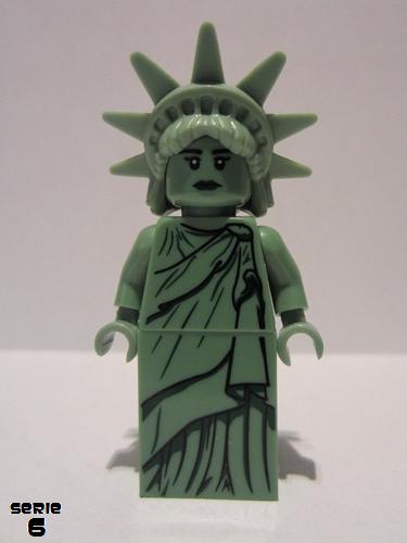 lego 2012 mini figurine col084a Lady Liberty Rubber Hair with Tiara 