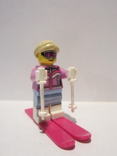 lego 2012 mini figurine col119 Downhill Skier . .