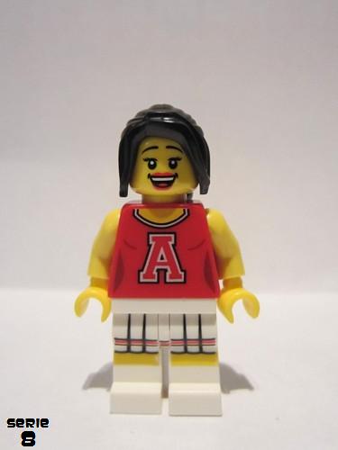 lego 2012 mini figurine col125 Red Cheerleader  