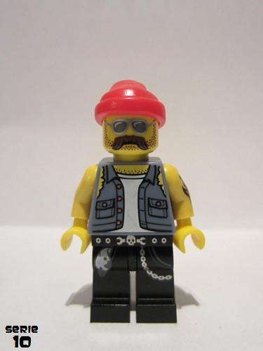 lego 2013 mini figurine col160 Motorcycle Mechanic  