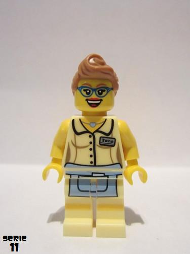 lego 2013 mini figurine col175 Diner Waitress