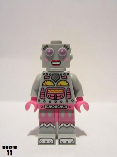 lego 2013 mini figurine col178 Lady Robot . .
