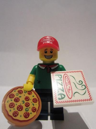 lego 2014 mini figurine col189 Pizza Delivery Guy . .