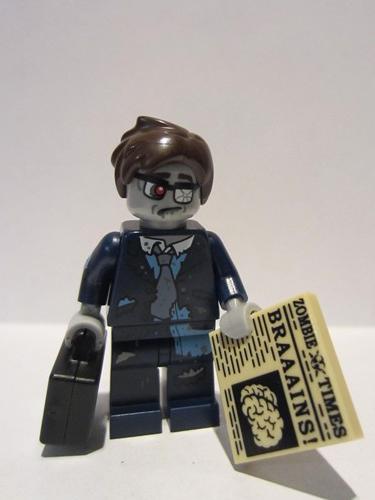 lego 2015 mini figurine col223 Zombie Businessman . .
