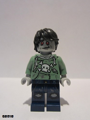 lego 2015 mini figurine col227 Zombie Skateboarder  