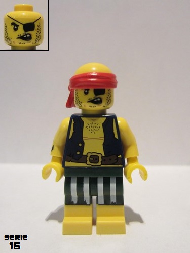 lego 2016 mini figurine col252 Scallywag Pirate  