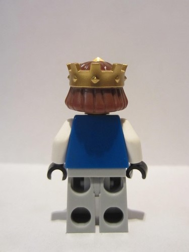 lego 2016 mini figurine col261 Warrior King with Fleur de Lis Vest, Crown, Dark Brown Beard 