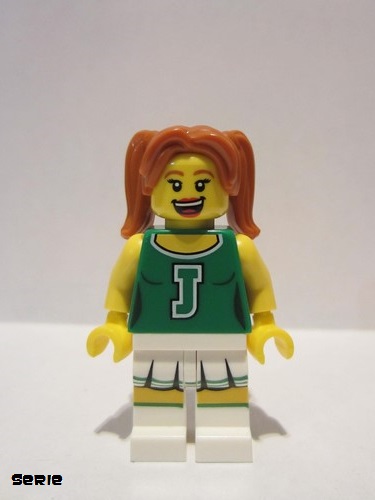 lego 2017 mini figurine col306 Green Cheerleader