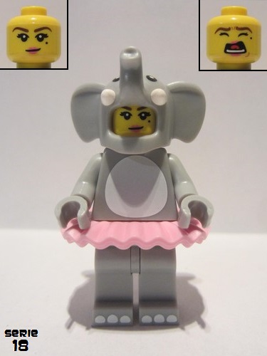 lego 2018 mini figurine col312 Elephant Suit Girl  