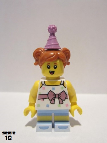 lego 2018 mini figurine col317 Purple Balloon Girl  