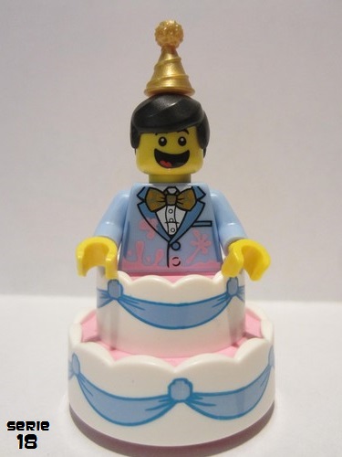 lego 2018 mini figurine col321 Birthday Cake Guy