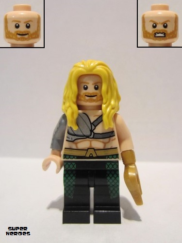 lego 2020 mini figurine colsh03 Aquaman Long Yellow Hair, Hook Hand 