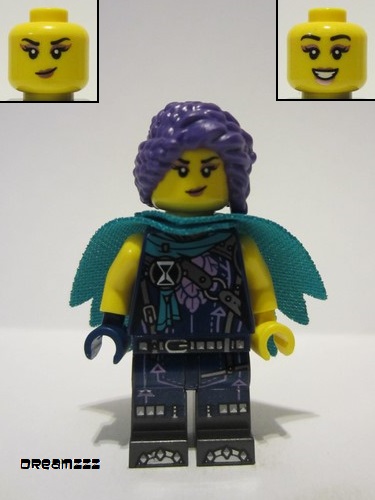 lego 2023 mini figurine drm009 Zoey Dark Turquoise Cape 