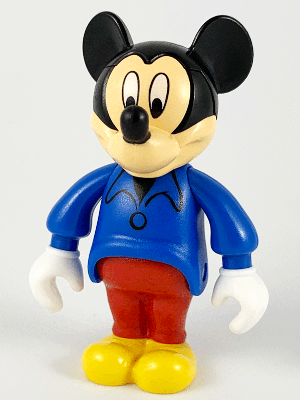 lego 2000 mini figurine mck002 Mickey Mouse Figure with Blue Shirt, Red Pants 