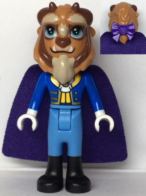 lego 2021 mini figurine dp126 Beast / Prince Adam Large Eyes and Bow 