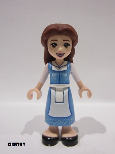 lego 2021 mini figurine dp132 Belle Medium Blue Dress, Open Mouth Smile 