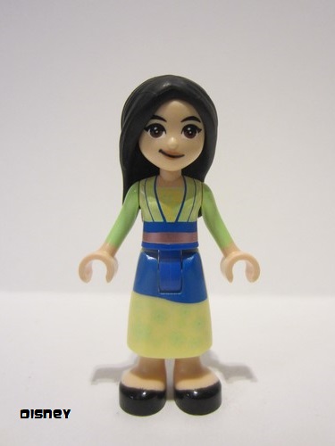 lego 2022 mini figurine dp149 Mulan Yellowish Green and Bright Light Yellow Robe, Black Shoes 