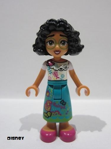 lego 2023 mini figurine dis117 Mirabel Madrigal Narrow Smile, Bright Green Glasses 