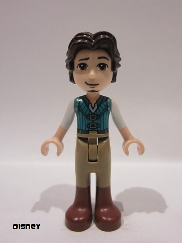 lego 2024 mini figurine dp187 Flynn Rider Mini Doll, Dark Turquoise Vest, Thin Hinge 