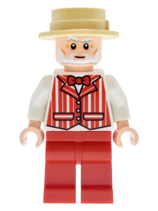 lego 2026 mini figurine dis201 Dapper Dans Quartet Member Red Suit 