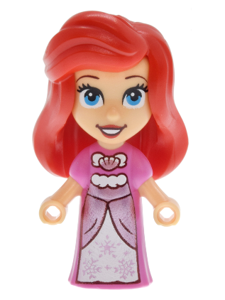 lego 2026 mini figurine dp259 Ariel Micro Doll, Human, Medium Tan, Dark Pink Dress 