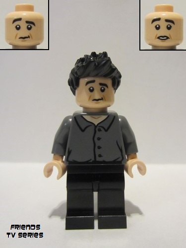 lego 2021 mini figurine ftv001 Ross Geller Dark Bluish Gray Shirt 