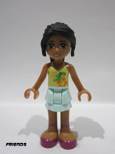 lego 2012 mini figurine frnd021 Nicole Light Aqua Layered Skirt, Light Yellow Top 