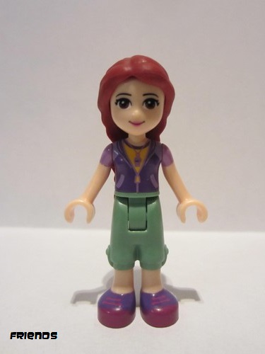 lego 2016 mini figurine frnd150 Joy Sand Green Cropped Trousers, Lavender and Dark Purple Vest Top over Bright Light Orange Shirt 