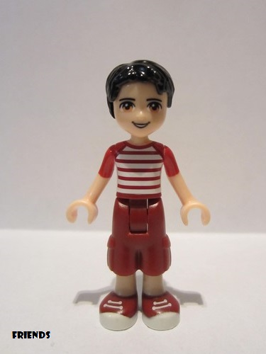 lego 2016 mini figurine frnd162 Nate Dark Red Cropped Trousers Large Pockets, Red and White Striped Shirt 