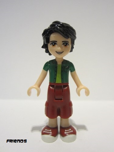 lego 2017 mini figurine frnd182 Oliver Dark Red Cropped Trousers Large Pockets, Green Shirt 
