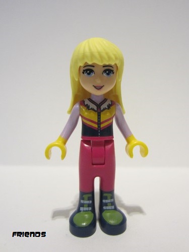 lego 2017 mini figurine frnd211 Stephanie Magenta Ski Pants, Fur Collar Vest 