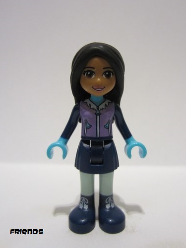 lego 2017 mini figurine frnd213 Amanda Dark Blue Skirt, Medium Lavender Vest 