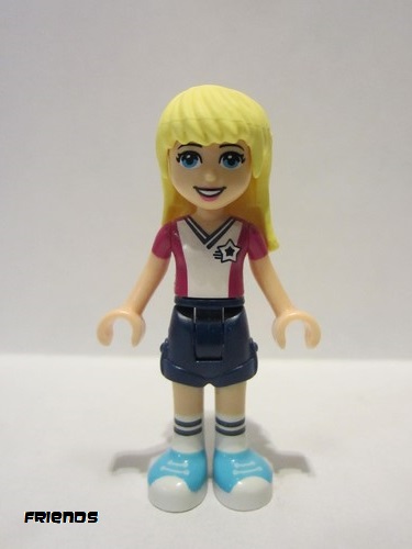lego 2018 mini figurine frnd232 Stephanie Dark Blue Shorts, Soccer Jersey 