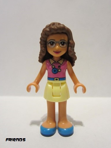 lego 2018 mini figurine frnd235 Olivia Bright Light Yellow Skirt, Dark Pink Top 