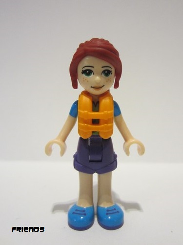 lego 2018 mini figurine frnd247 Mia Dark Purple Shorts, Lime Top, Life Jacket 