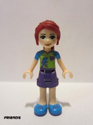 lego 2018 mini figurine frnd255 Mia Dark Purple Shorts, Lime Top 