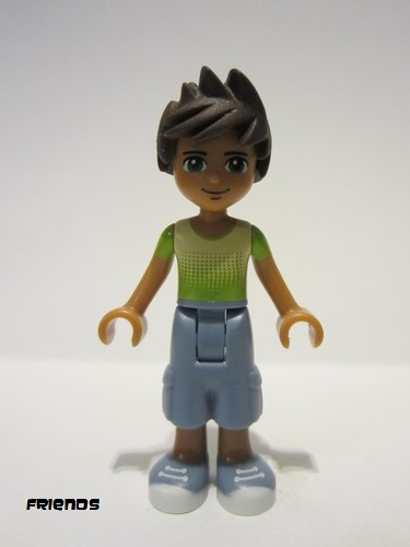 lego 2018 mini figurine frnd275 Liam Sand Blue Long Shorts, Lime and Yellow T-Shirt 