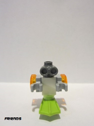 lego 2019 mini figurine frnd317 Zobo the Robot Lime Flipper 