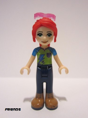 lego 2019 mini figurine frnd328 Mia Dark Blue Trousers, Lime Top, Red Hair, Sunglasses 