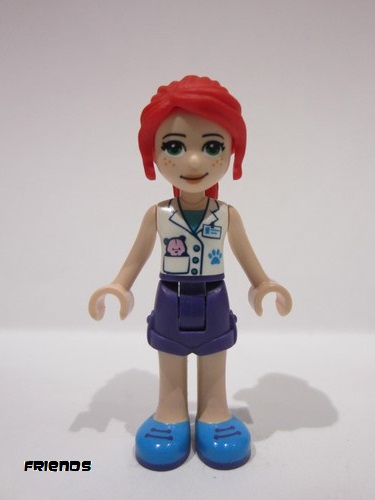 lego 2020 mini figurine frnd362 Mia Purple Shorts, White Vet Vest Top, Red Hair 