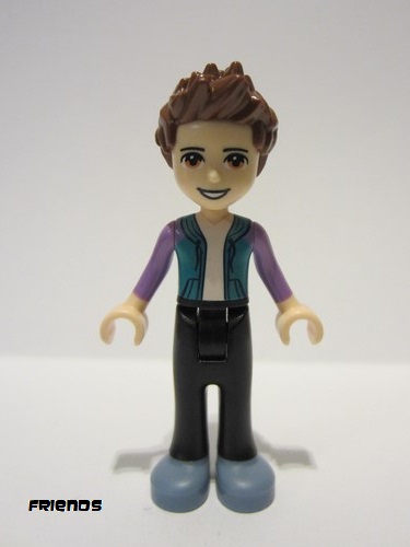 lego 2021 mini figurine frnd425 Ethan Black Trousers, Dark Turquoise Hoodie 
