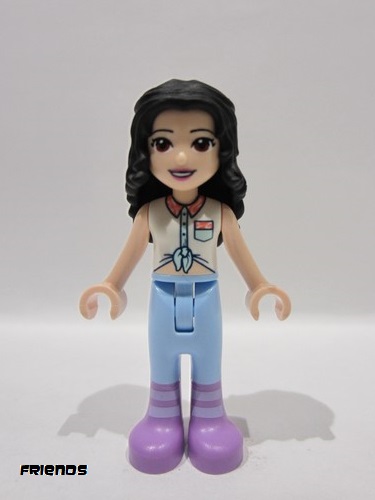 lego 2021 mini figurine frnd479 Emma Blue Riding Pants, White Collared Shirt, Black Hair 