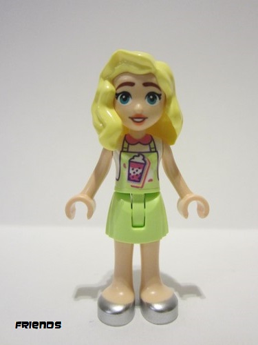 lego 2023 mini figurine frnd592 Matilde Yellowish Green Jumper, Bubble Tea Uniform, Silver Shoes 