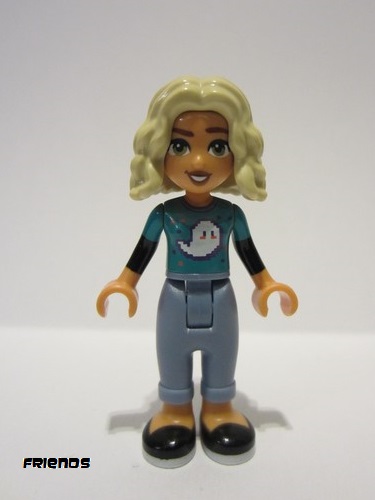 lego 2023 mini figurine frnd596 Nova Dark Turquoise Shirt, Sand Blue Trousers with Cuffs, Black Shoes 