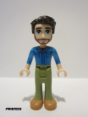 lego 2023 mini figurine frnd619 Jonathan Dark Azure Shirt, Olive Green Trousers, Medium Nougat Shoes 