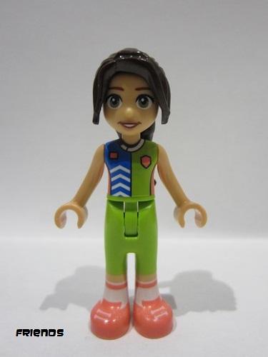 lego 2023 mini figurine frnd639 Ivana Lime, Blue, and Coral Sports Uniform 