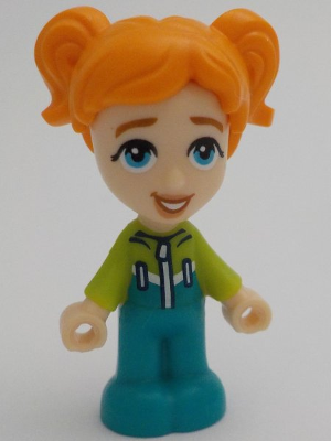 lego 2023 mini figurine frnd666 Ella Micro Doll, Dark Turquoise and Lime Ski Suit 